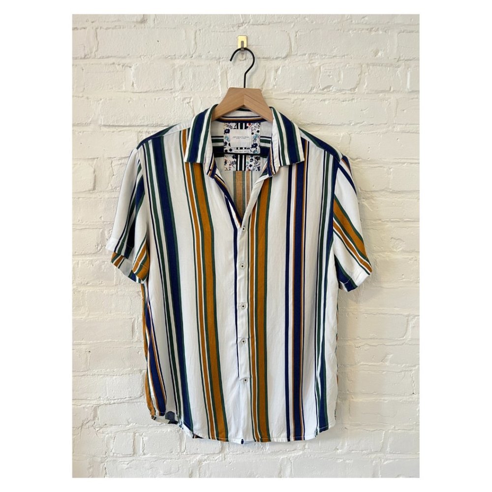 Denim & Flower: Striped Button Down (Size S0